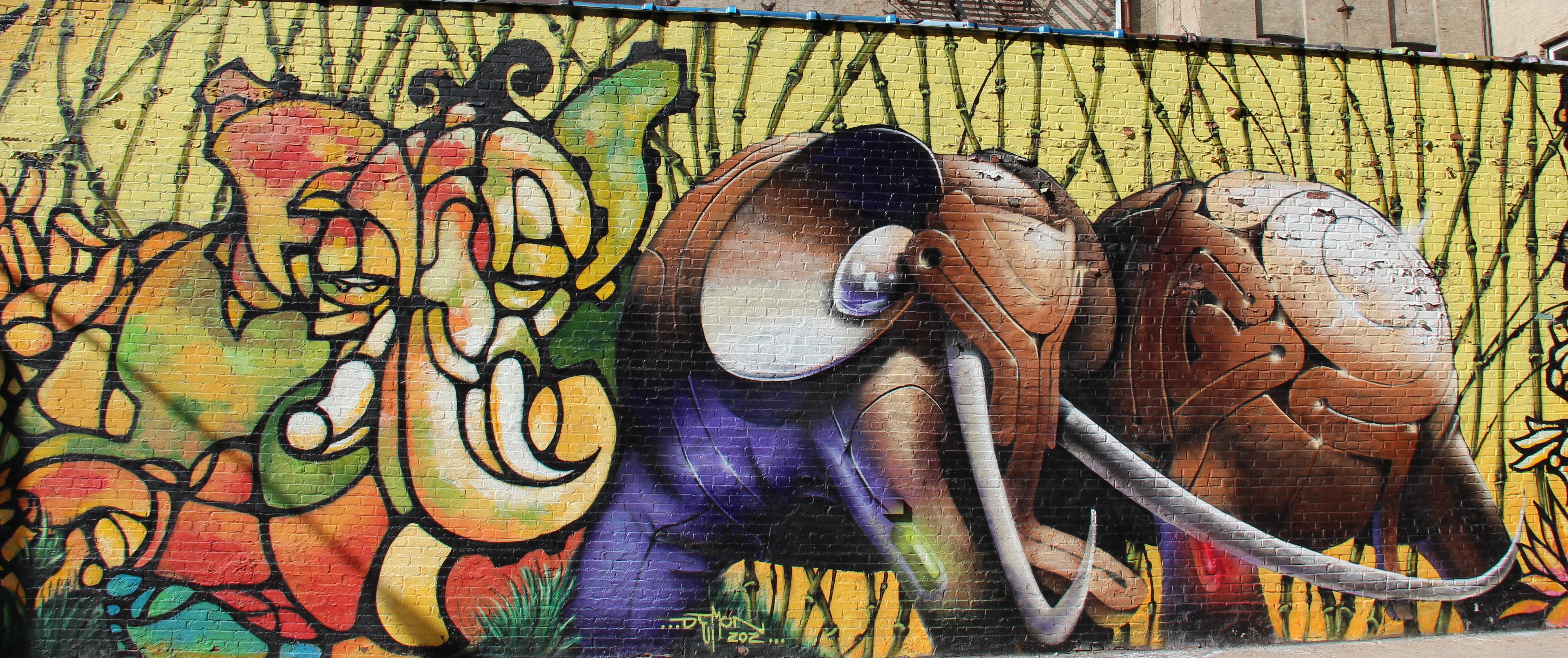 Elephants Street Art in Williamsburg Brooklyn