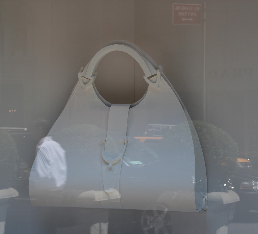 Gucci Windows featuring bags made of recycled paper 