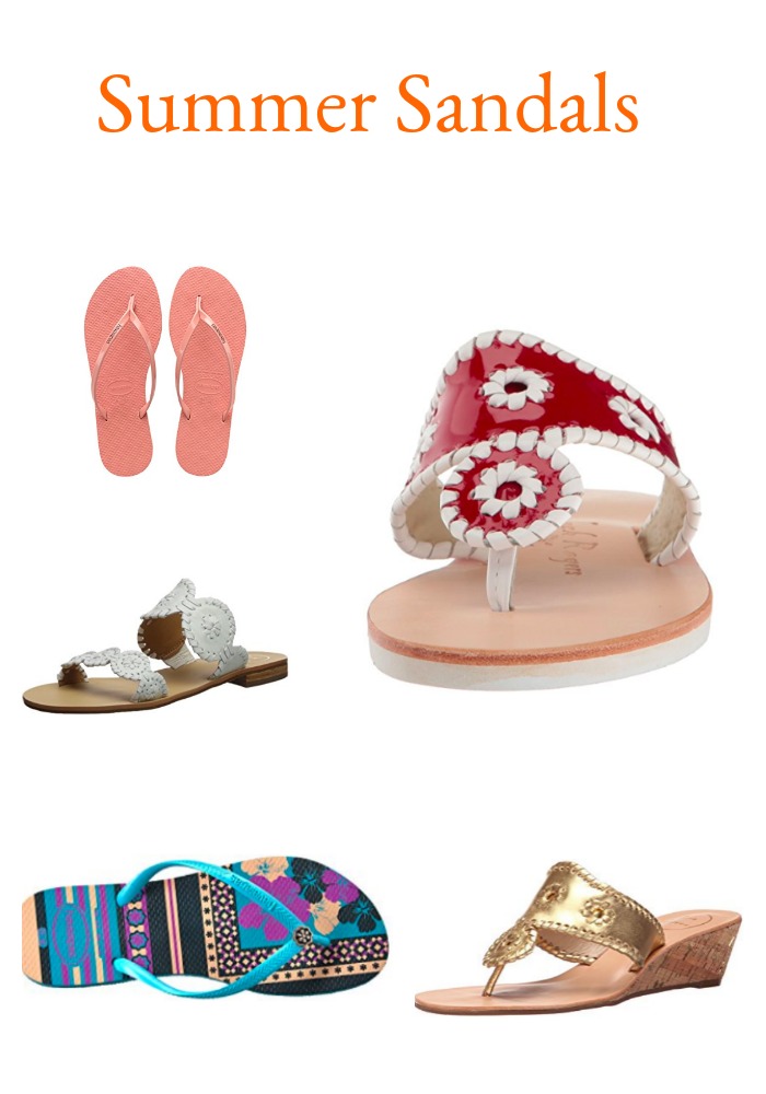 Jack Rogers sandals, Reefs flip flops, Havaianas